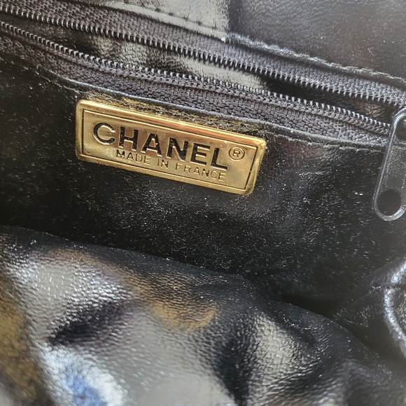 Chanel Made in France label quilted golden handbag - Picture 5 of 6